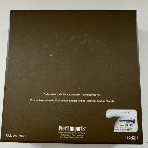 Pier 1 Imports Appetizer Plates Set of 4 NEW In Box - Picture 7 of 7